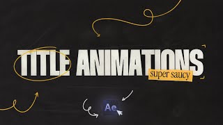 5 Title Text Animations After Effects Tutorial [upl. by Eceinart]