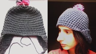 how to crochet earflap hat [upl. by Yemarej267]