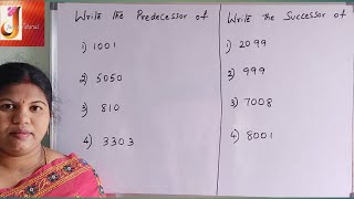 What is a Predecessor and Successor  How to Write Predecessor and Successor Values  Maths [upl. by Tomasina362]