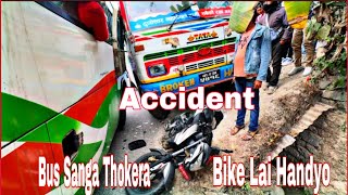 Jhor Ma ll Turning Ma Over Speed ll Bus Sanga Thokera Bike Lai Pani Handyo ll [upl. by Otter621]