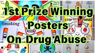 International Day against Drug Abuse Drawing ideas Say No To drugs poster drawing ideas Drug abuse [upl. by Yak]