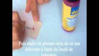 Utilisation dun moule 3d nail avec la peinture façonnable Darwiwmv [upl. by Ydroj]