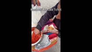 Famous kashmiri masala rotimasala tchot😍 kashmir streetfood [upl. by Epoillac]