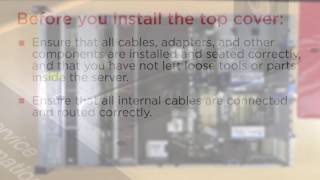Lenovo ThinkSystem SR650 installing a top cover [upl. by Notxarb]