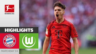 Many New Faces at Bayern Win  FC Bayern München  VfL Wolfsburg 20  MD33 – Bundesliga 202324 [upl. by Austina]