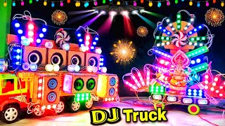 Ganesh Gauri Navratri Durga Kaali Puja Big DJ Truck Radha Krishna DJ Trolley New Ganpati DJ Light [upl. by Bascomb519]