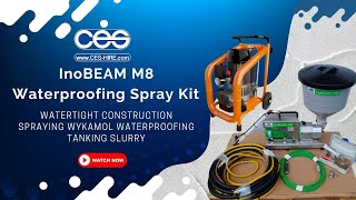 InoBEAM M8 spraying Wykamol Waterproofing Tanking Slurry [upl. by Scarface]