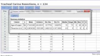 Calculating Summary Statistics in StatCrunch [upl. by Trebornhoj]