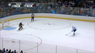 Paul Rangers Ridiculous Punt Trick Shot in Shootout  Maple Leafs vs Sabres  092113 HD [upl. by Jakoba]