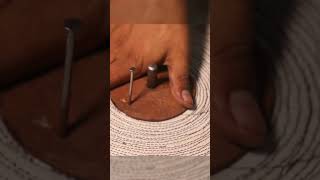 Cloth buffering Polishing wheel manufacturing asmr machine buffering polishing shortsvideo [upl. by Ashley223]