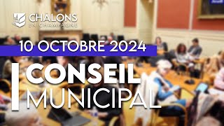 Conseil Municipal en direct  10 octobre 2024 Rediffusion [upl. by Nytsyrk]