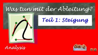 1  Was tun mit der Ableitung  Steigung [upl. by Llenrep]