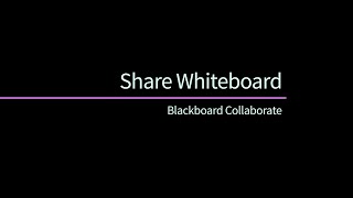 Blackboard Collaborate  Share Whiteboard [upl. by Yekram]