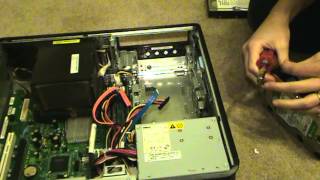 How to replace a hard drive in a Dell Optiplex 755 [upl. by Phillane]