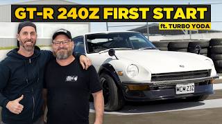 GTR Engine First Start in 240Z Featuring Turbo Yoda [upl. by Yoc298]