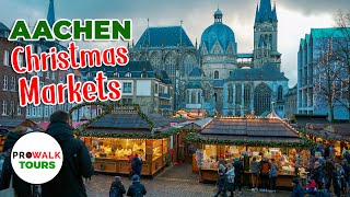 Aachen Germany Christmas Markets  4K60fps with Captions  2023 [upl. by Brunk]