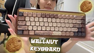 120 Walnut Akko Keyboard Unboxing amp Review by Saya and Flyerbek [upl. by Natehc452]