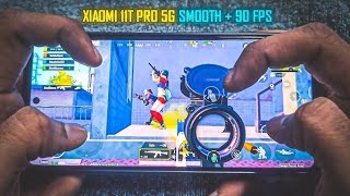 XIAOMI 11T PRO 5G SMOOTH90 FPS TESTHANDCAM  MI 11T PRO amp 4 FINGER GYROSCOPEPUBG MOBILE BGMI [upl. by Migeon965]