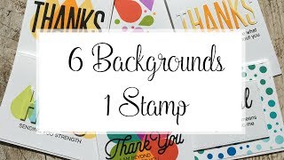 6 Backgrounds 1 Stamp Bulk Card Tutorial [upl. by Theresa]