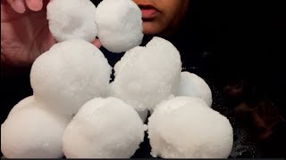 STUFFED SNOWBALLS  REQ 1193  asmr iceeating eatingice [upl. by Ilatan718]