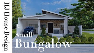 Modern Bungalow Small House Design 10m x 10m lot  55sqm HA 2  Bedroom [upl. by Oluas723]