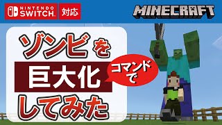 【マイクラ統合版】ゾンビを巨大化してみた【コマンドブロック】 [upl. by Oiligriv302]