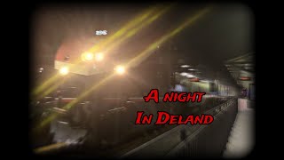 Night Railfanning at Deland FL Ft Squeaky Horn on 2005 and Amtrak 196 [upl. by Bashuk]