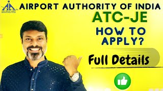 AAI ATC  JE  HOW TO APPLY  APPLICATION  FULL DETAILS  RAJU SIR [upl. by Nnylyma]