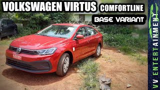 Volkswagen Virtus Comfortline Base Variant Detailed Malayalam Review  Price  EMI  Features [upl. by Laurence]