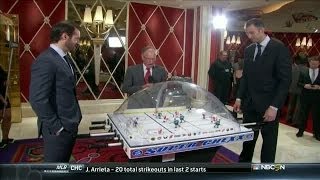 Emrick calls bubble hockey games at the NHL Awards [upl. by Okia]