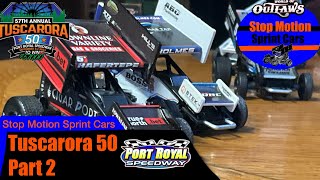 Woo Stop Motion Sprint Cars  Tuscarora 50 Part 2  R3 [upl. by Sande69]