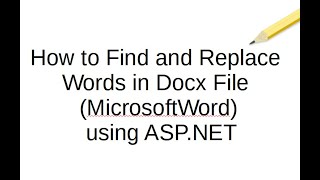 How to Find and Replace Words in docx File in ASPNET using MicrosoftOfficeInteropWord Library [upl. by Tullusus780]