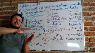 TER38 Cálculo de Trabajo Calor Energía Interna y Entalpía en Proceso Isocórico [upl. by Erminie]