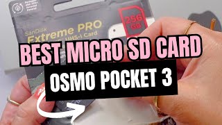 BEST SD CARD FOR DJI OSMO POCKET 3 amp How To Use It [upl. by Branch]