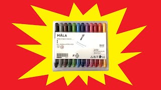 Unboxing new Ikea Måla markers short art supplies test 25 Min [upl. by Percival851]