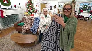 Berkshire Spaloft Classic Herringbone Wearable Throw on QVC [upl. by Chassin]