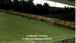 Goalkeeper Training Fc Maccabi Netanya 24924 Passes Decisions [upl. by Arissa]