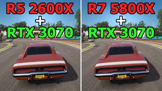 R5 2600X VS R7 5800X  RTX 3070 10 games tested on 1080P [upl. by Baese]