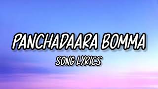 Panchadara Bomma Song lyrics  Ram Charan Kajal Agarwal  SS  Rajamouli  MM Keeravani [upl. by Htebazileharas]