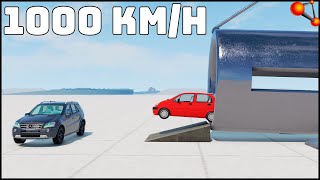 MATIZ CANNON vs CAR 1000 KmH CRASH TEST  BeamNg Drive [upl. by Crelin164]