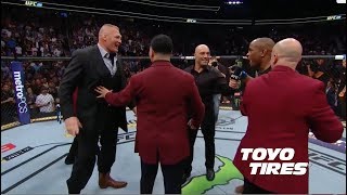 UFC 226 Daniel Cormier and Brock Lesnar Octagon Interviews [upl. by Brocklin505]