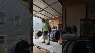 525 mostly stiff legged dead lift 56yearold masters Powerlifter [upl. by Einnhoj779]