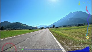 Virtual Indoor Cycling Dolomites Italy mph Speed Graphics 4K Video [upl. by Enwad]