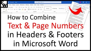 How to Insert Different Footers in Word 2016 Document [upl. by Anaejer]