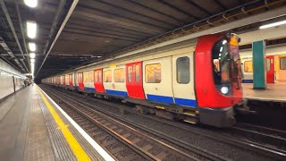 London Underground Hammersmith and City line train at Moorgate station [upl. by Kienan]