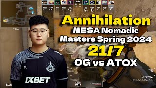 ATOX Annihaltion 217 vs OG Inferno  MESA Nomadic Masters Spring 2024  CS2 POV [upl. by Dilisio]