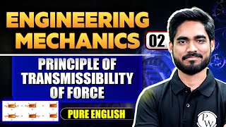 Engineering Mechanics 02  Principle Of Transmissibility Of Force  English Medium  Semester Exam [upl. by Nedry]