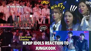 Kpop Idols Reaction To Jungkook Caught On The Big Screen [upl. by Willey]