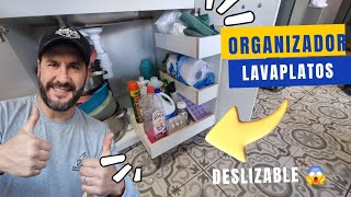 Increíble ORGANIZADOR de Mueble Lavaplatos o lavavajillas DESLIZABLE 😱 [upl. by Atla702]