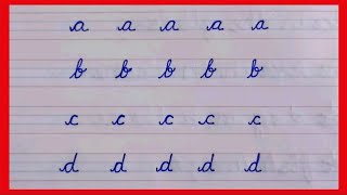 Small letter cursive writingpart 1a b c dSmall letter cursive writing for beginners [upl. by Hepsoj]